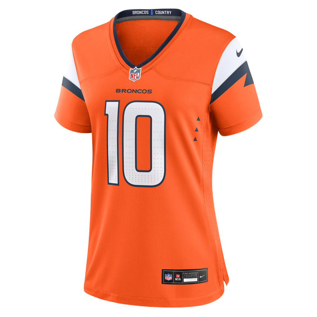 Women's Denver Broncos Bo Nix Orange Game Jersey