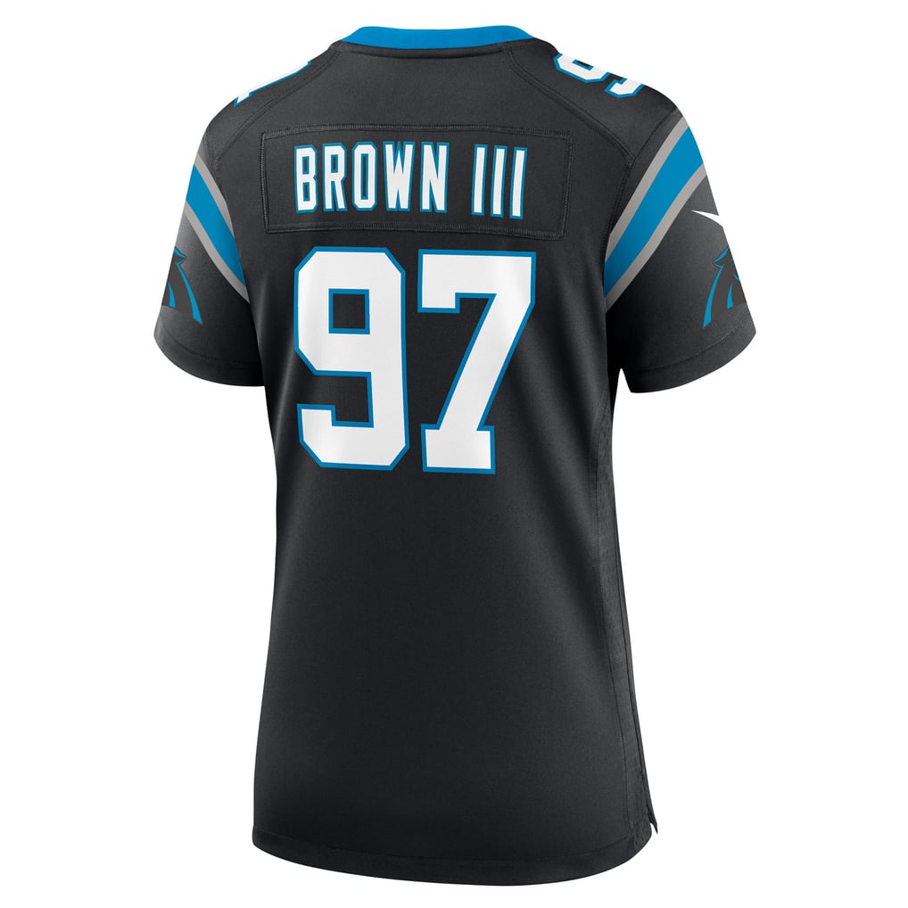 Women's Carolina Panthers Bobby Brown III Black Team Game Jersey