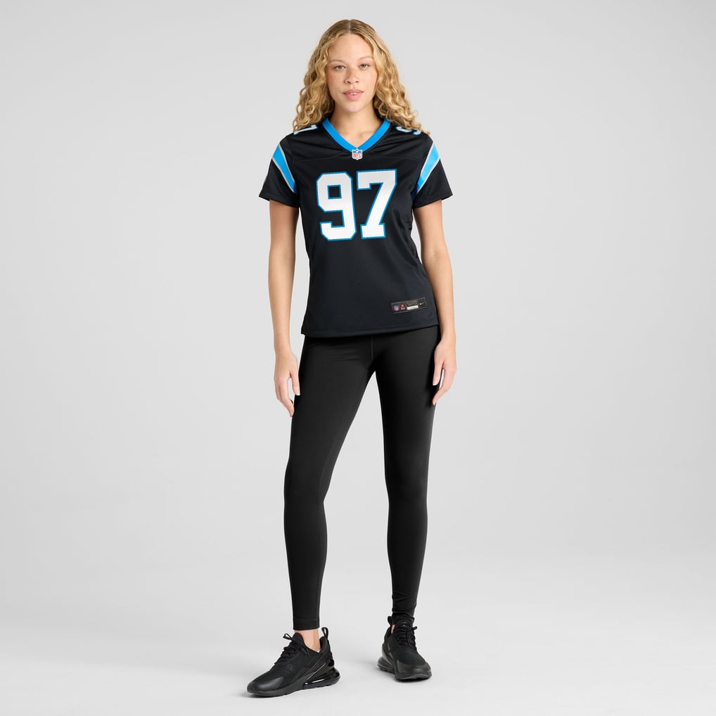 Women's Carolina Panthers Bobby Brown III Black Team Game Jersey