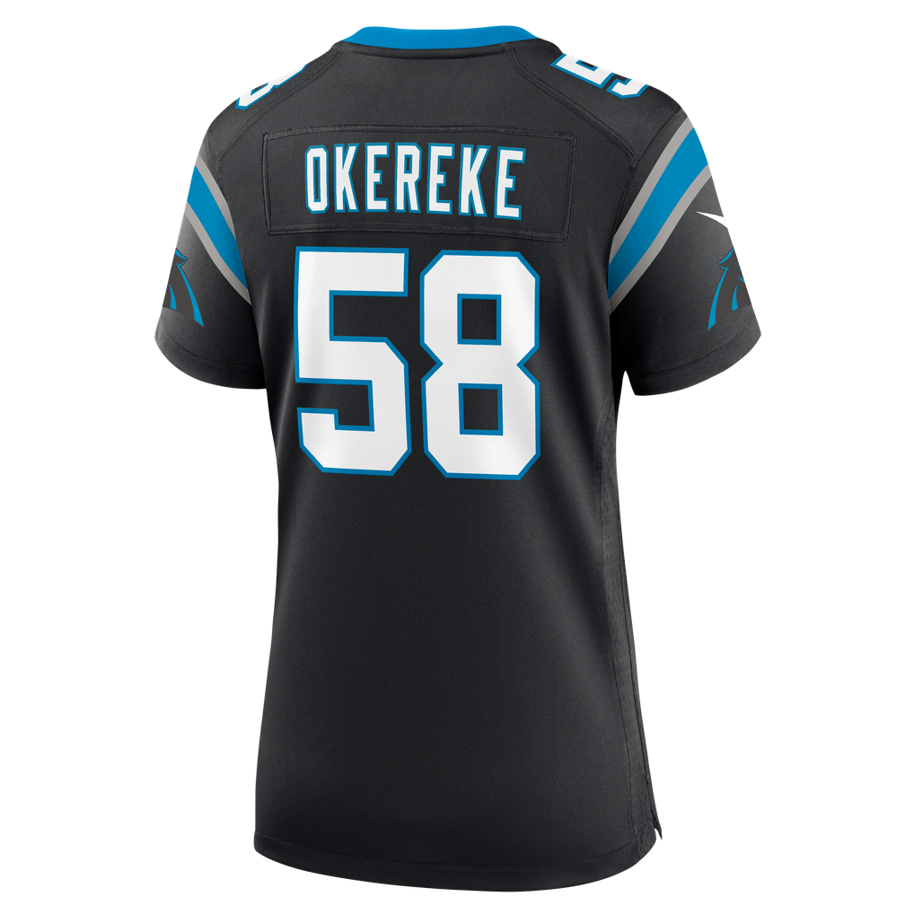 Women's Carolina Panthers Bobby Okereke Black Team Game Jersey
