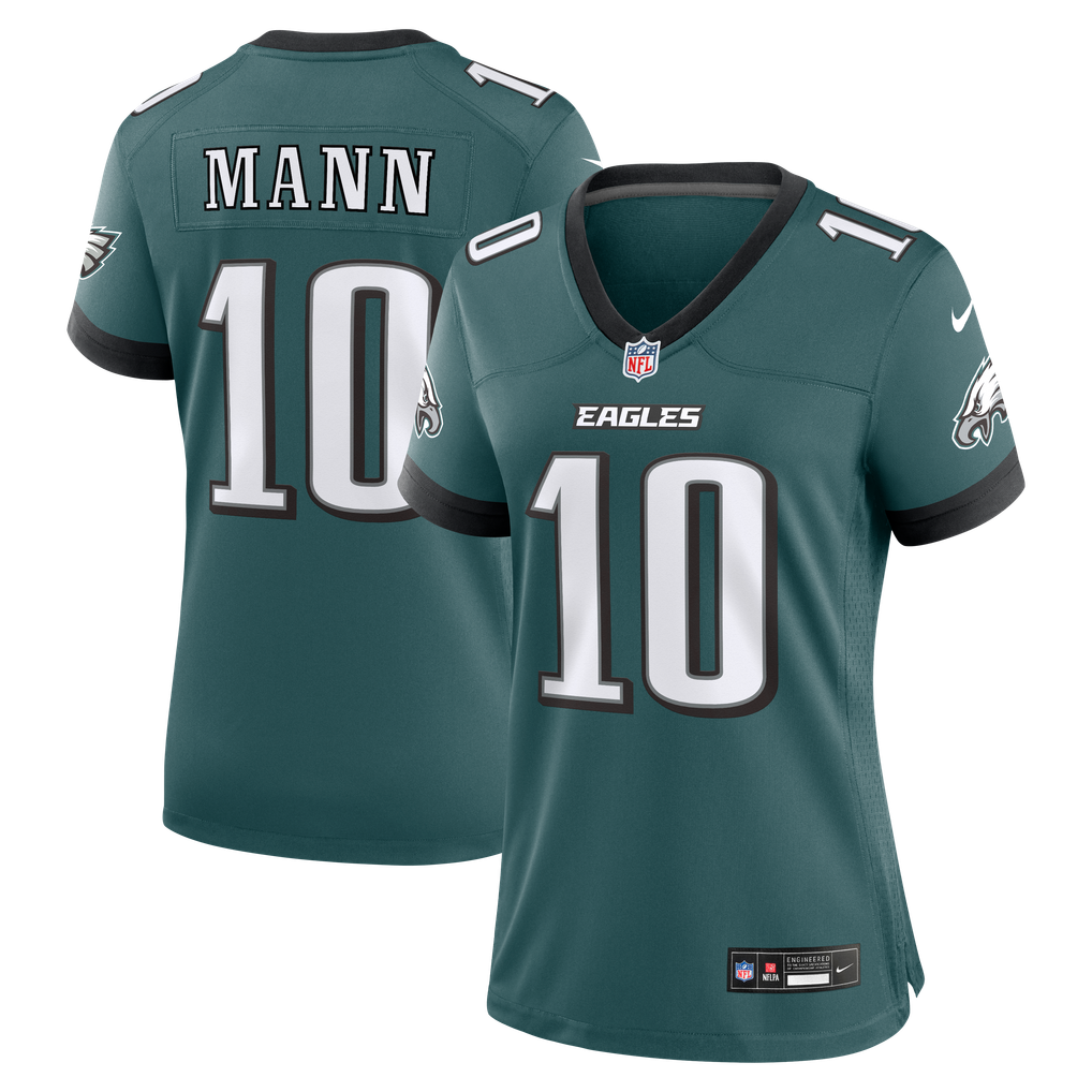 Women's Philadelphia Eagles Braden Mann Midnight Green Team Game Jersey