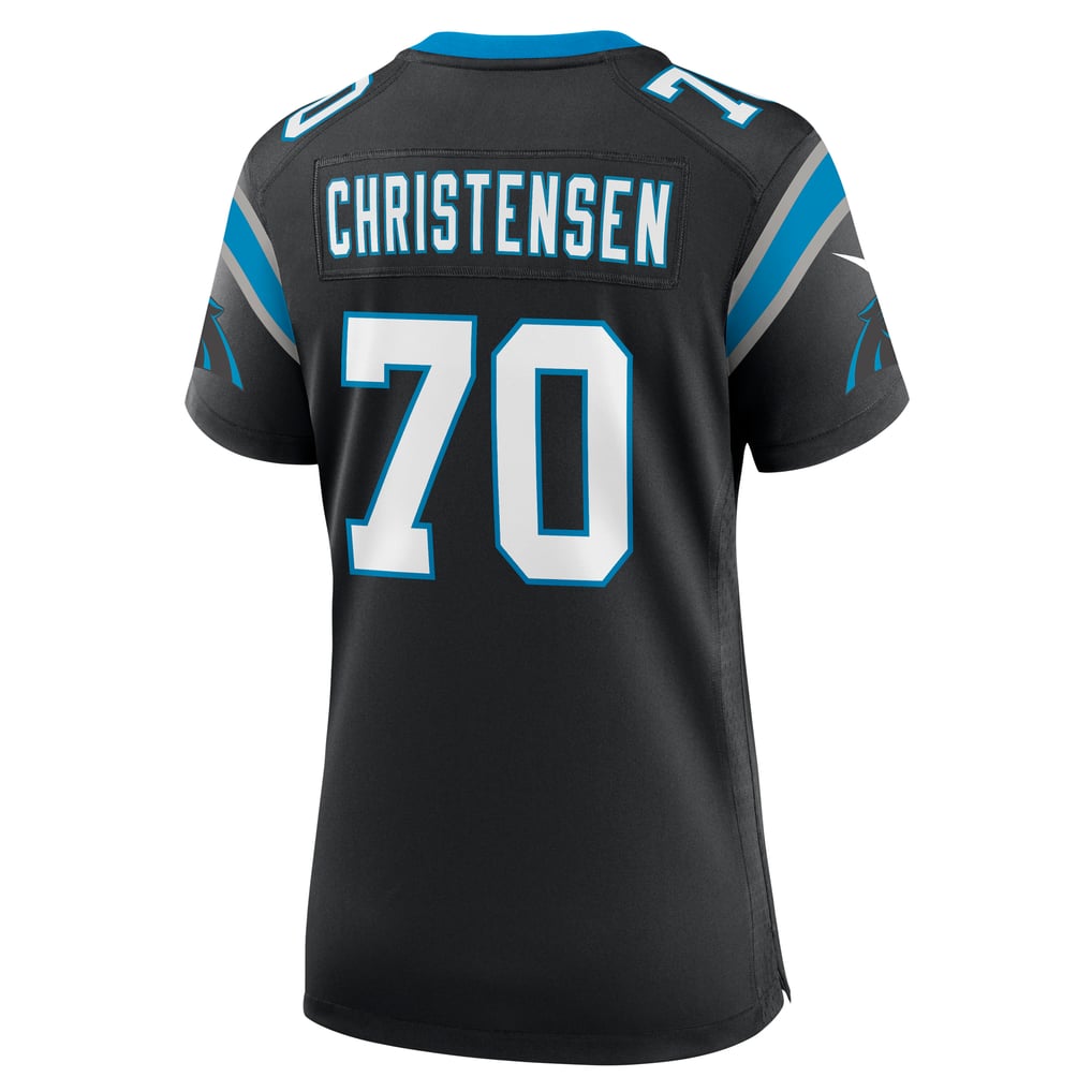 Women's Carolina Panthers Brady Christensen Black Team Game Jersey