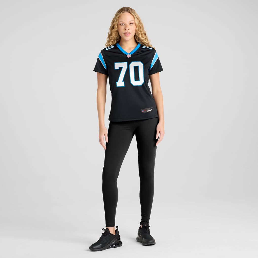 Women's Carolina Panthers Brady Christensen Black Team Game Jersey