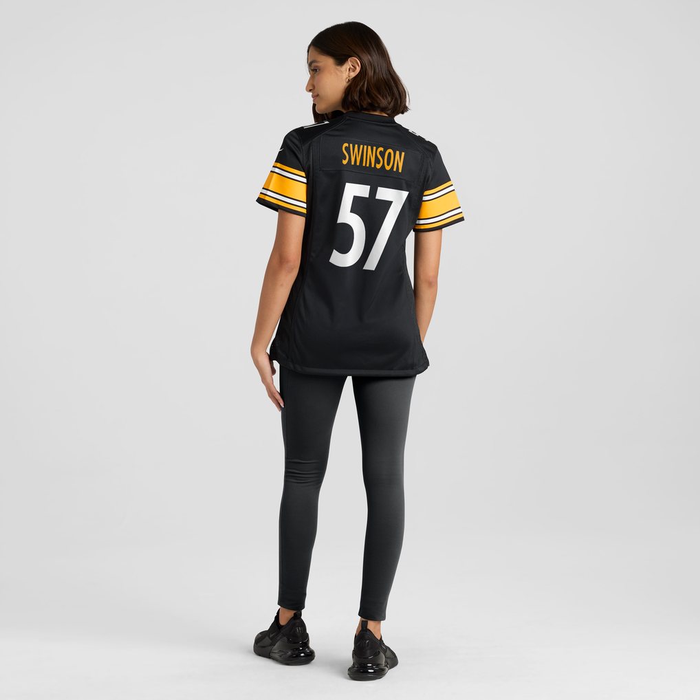 Women's Pittsburgh Steelers Bradyn Swinson Black Team Game Jersey
