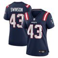 Women's New England Patriots Bradyn Swinson Navy Team Game Jersey
