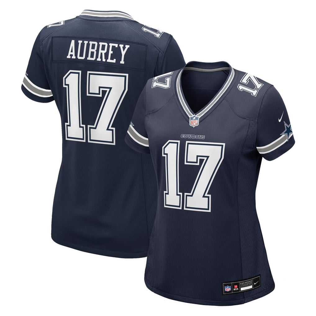 Women's Dallas Cowboys Brandon Aubrey Navy Team Game Jersey