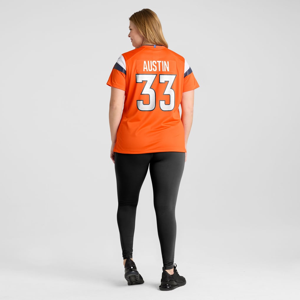 Women's Denver Broncos Brent Austin Orange Team Game Jersey