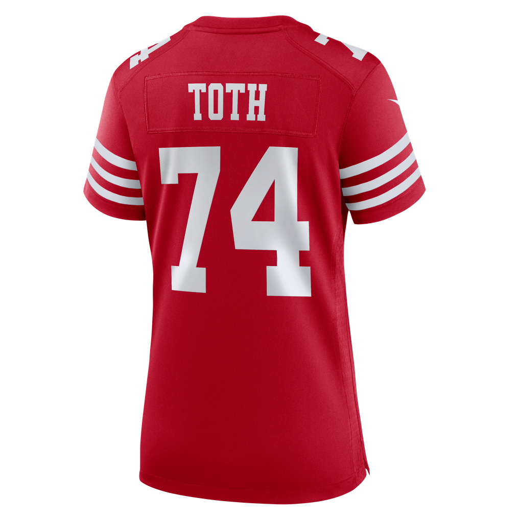 Women's San Francisco 49ers Brett Toth Scarlet Team Game Jersey