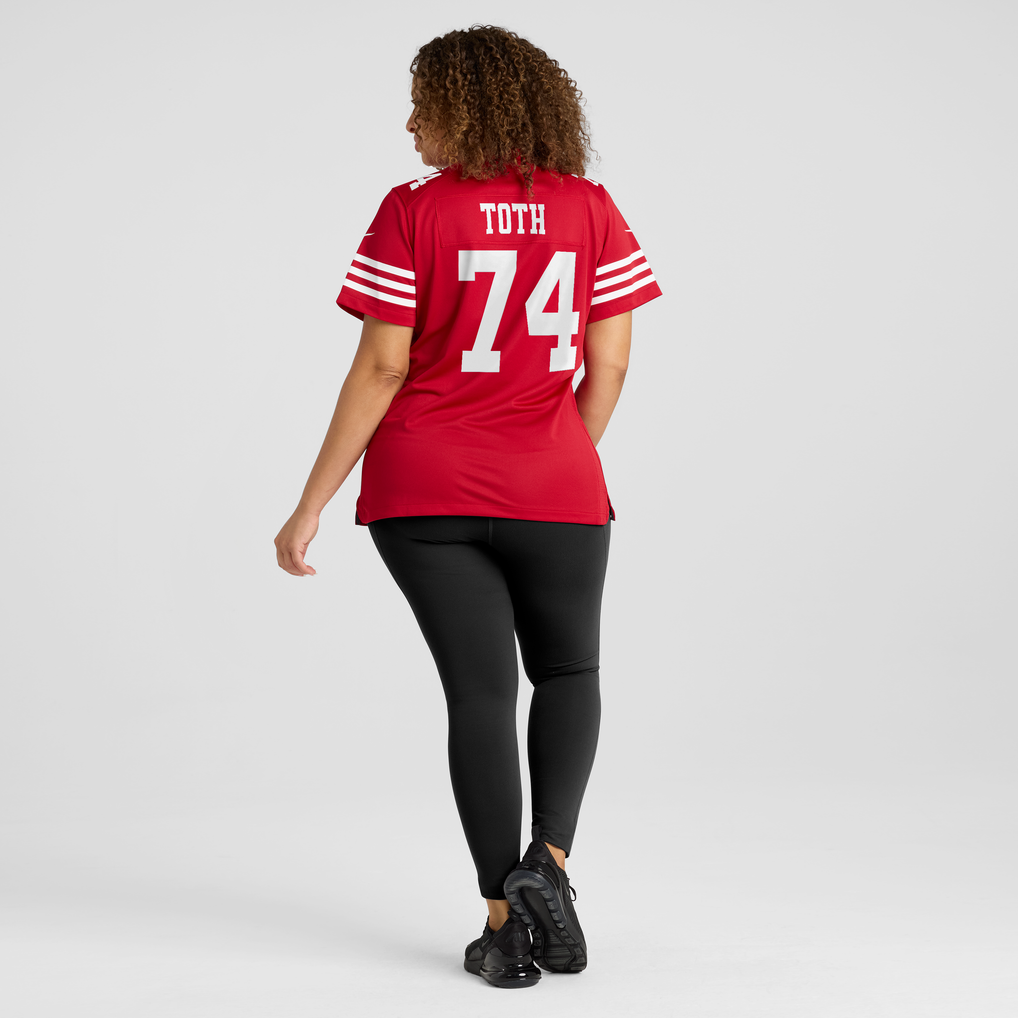 Women's San Francisco 49ers Brett Toth Scarlet Team Game Jersey