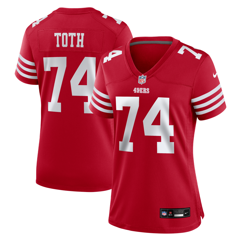Women's San Francisco 49ers Brett Toth Scarlet Team Game Jersey