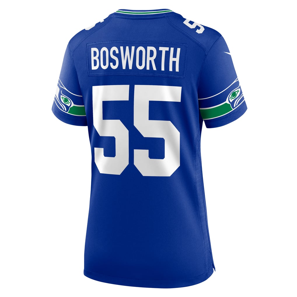 Women's Seattle Seahawks Brian Bosworth Royal Throwback Retired Player Game Jersey