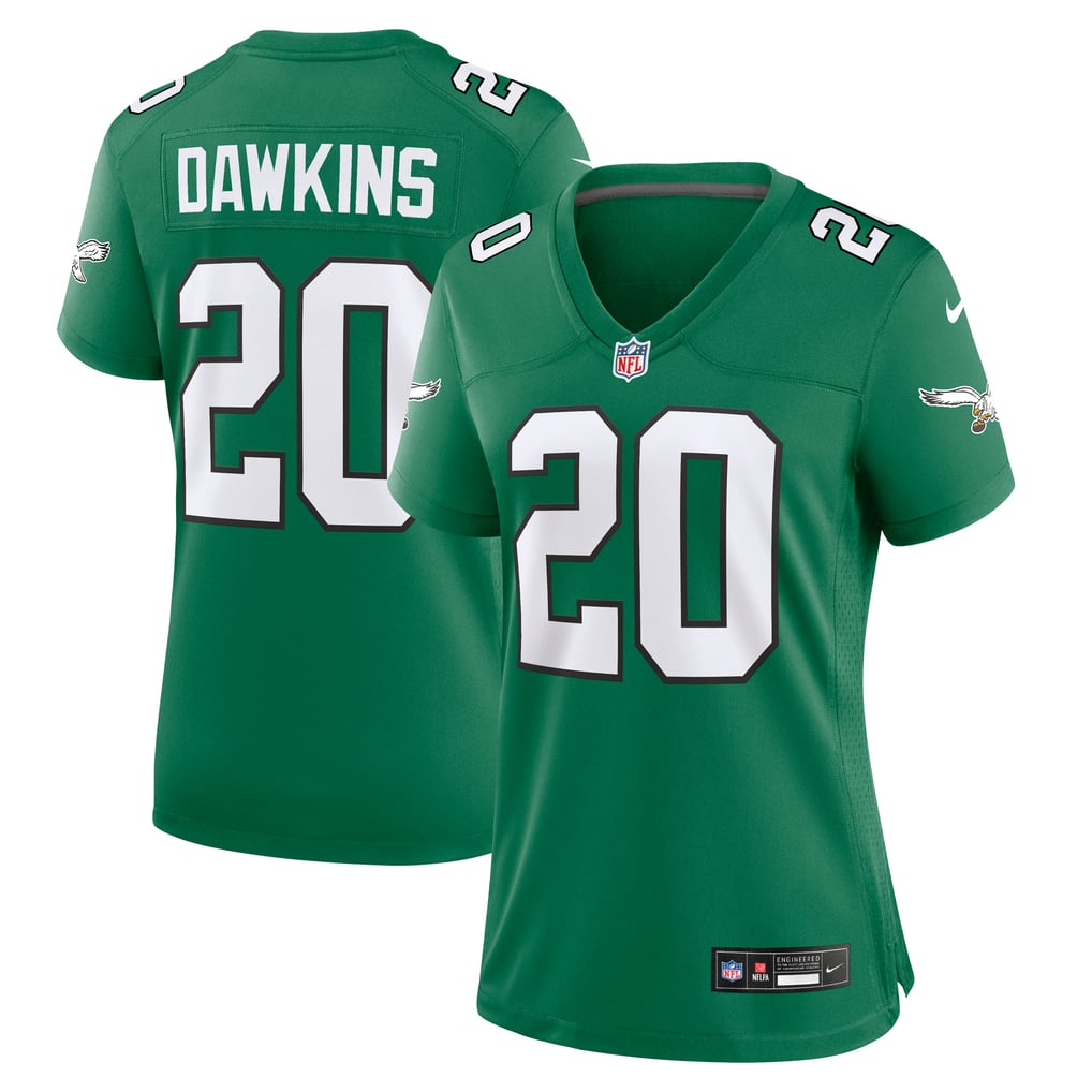 Women's Philadelphia Eagles Brian Dawkins Kelly Green Alternate Game Jersey