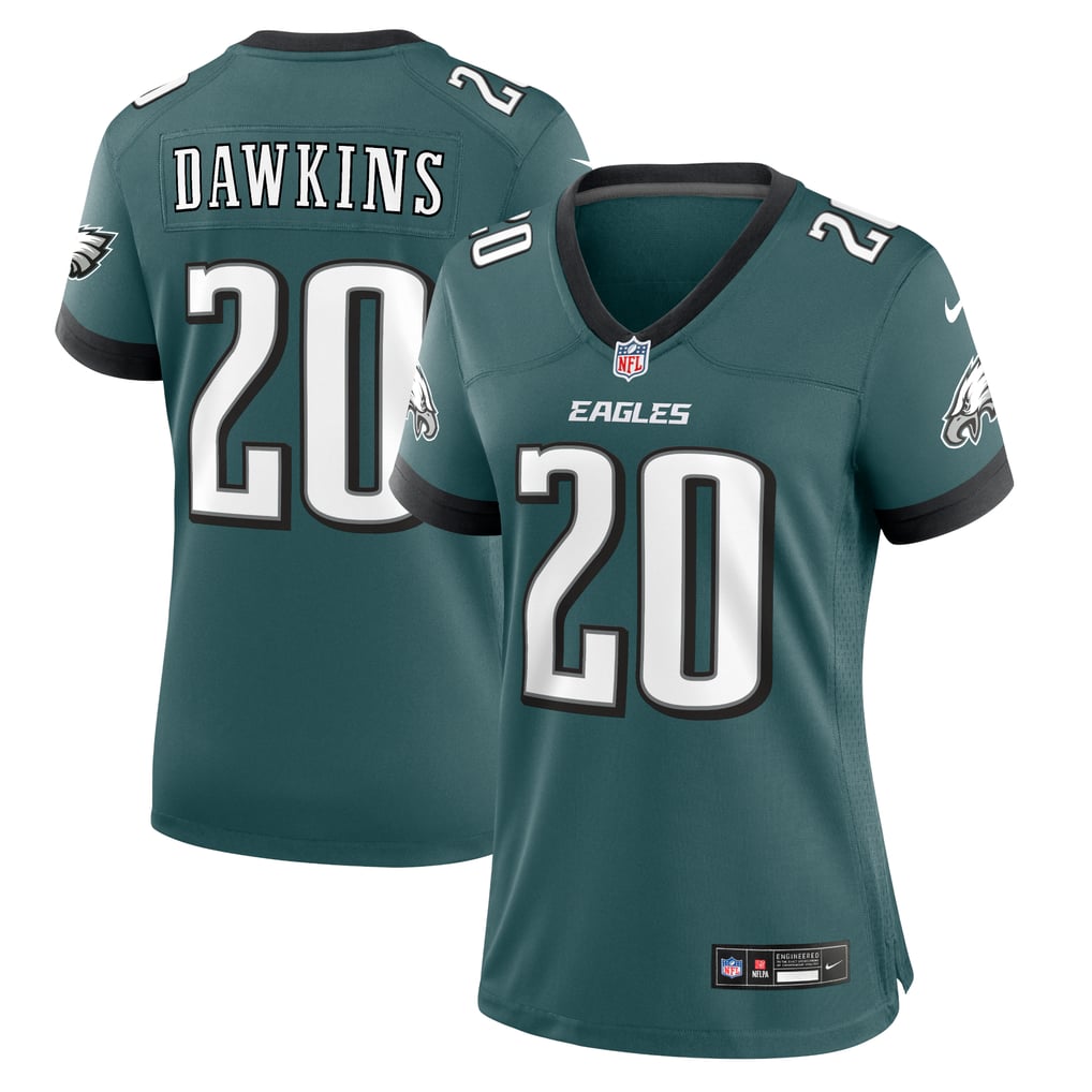 Women's Philadelphia Eagles Brian Dawkins Midnight Green Retired Player Game Jersey