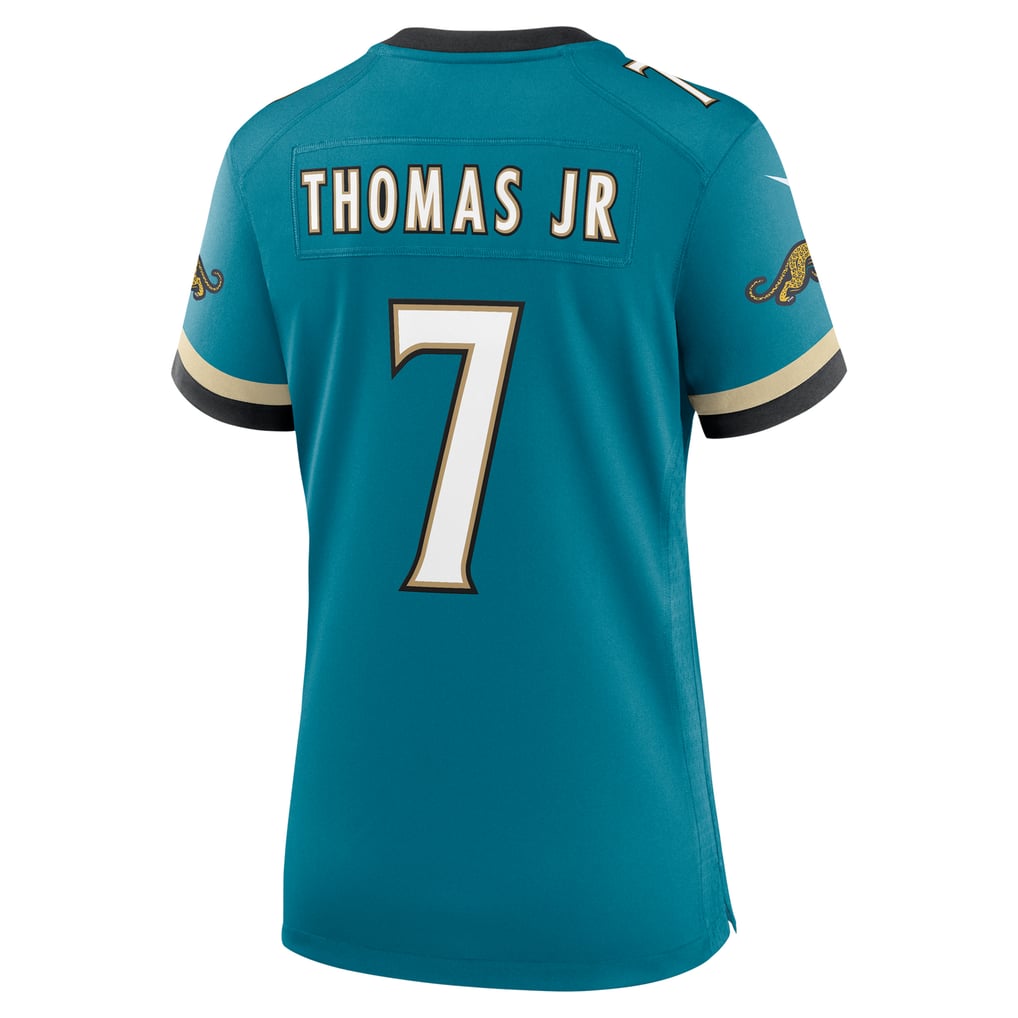 Women's Jacksonville Jaguars Brian Thomas Jr. Teal Prowler Throwback Game Jersey