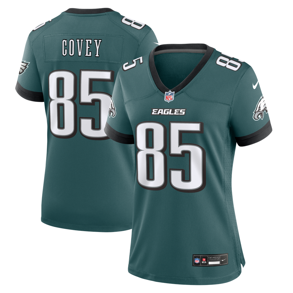 Women's Philadelphia Eagles Britain Covey Midnight Green Team Game Jersey