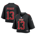 Women's San Francisco 49ers Brock Purdy Black Cropped Fashion Game Jersey