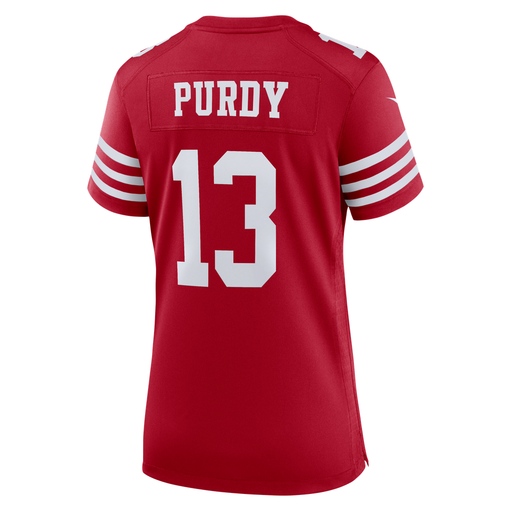 Women's San Francisco 49ers Brock Purdy Scarlet 80th Anniversary Game Jersey