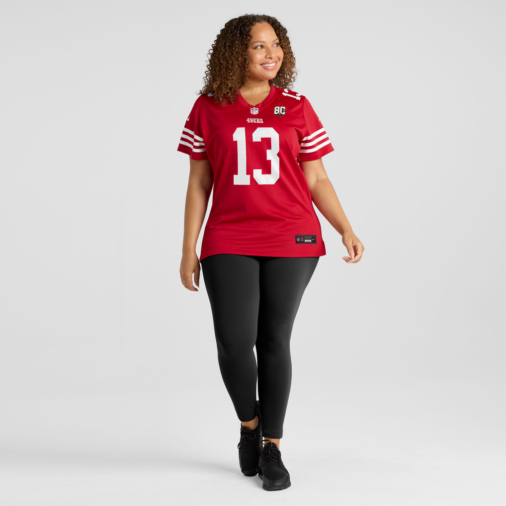 Women's San Francisco 49ers Brock Purdy Scarlet 80th Anniversary Game Jersey