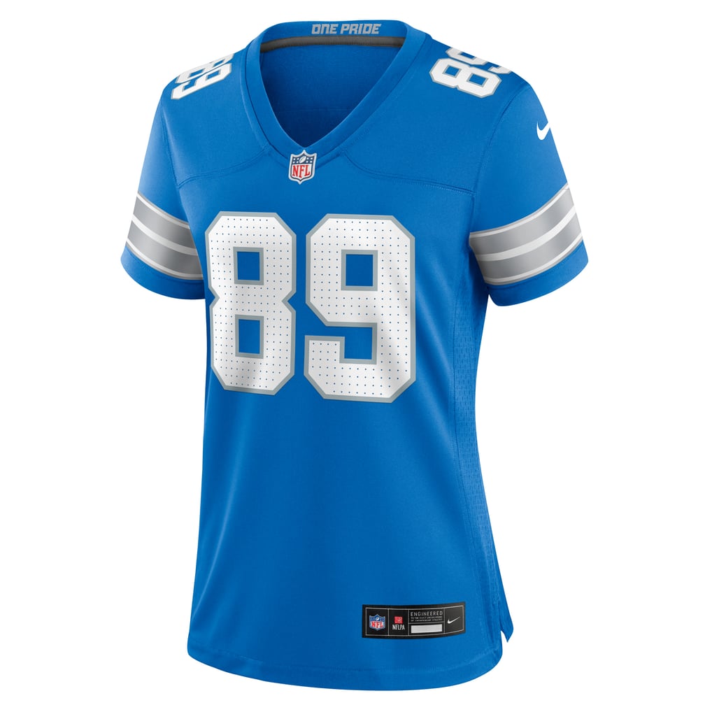 Women's Detroit Lions Brock Wright Blue Team Game Jersey