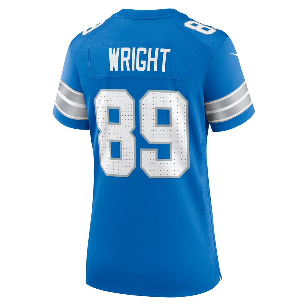 Women's Detroit Lions Brock Wright Blue Team Game Jersey