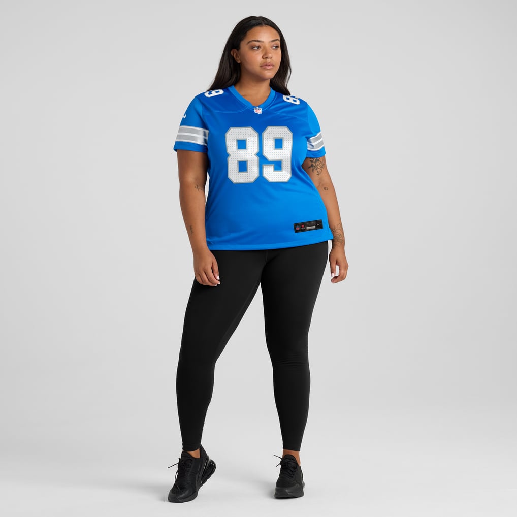 Women's Detroit Lions Brock Wright Blue Team Game Jersey
