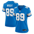 Women's Detroit Lions Brock Wright Blue Team Game Jersey
