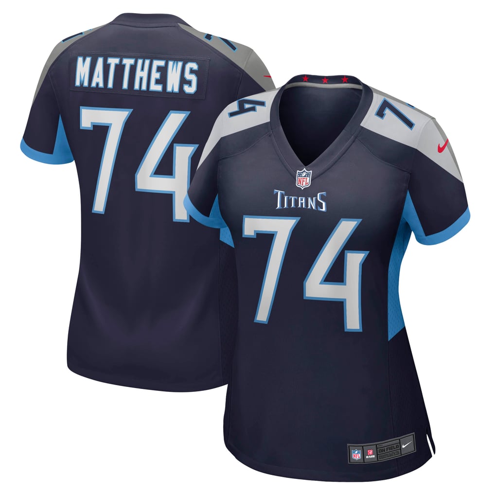 Women's Tennessee Titans Bruce Matthews Navy Retired Player Jersey