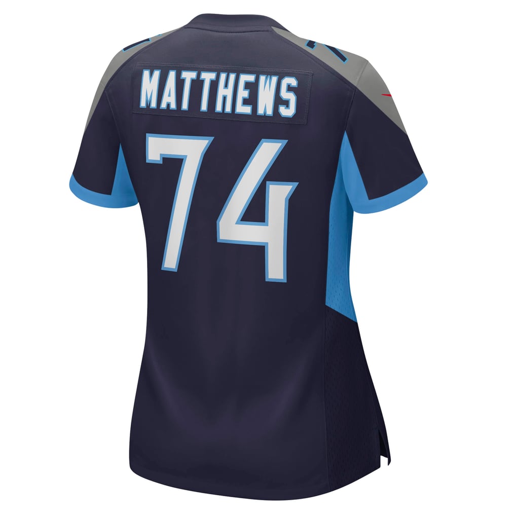 Women's Tennessee Titans Bruce Matthews Navy Retired Player Jersey