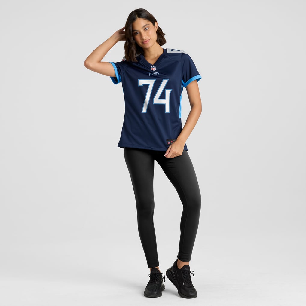 Women's Tennessee Titans Bruce Matthews Navy Retired Player Jersey