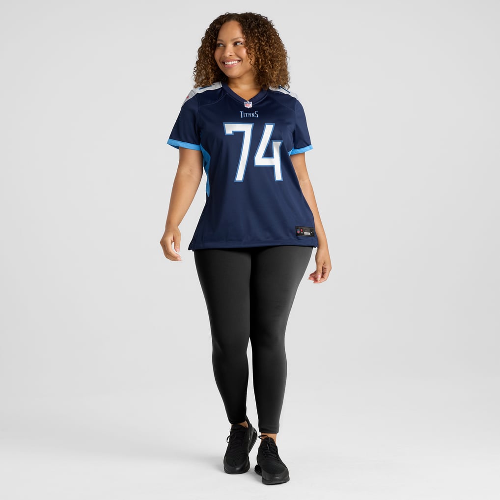 Women's Tennessee Titans Bruce Matthews Navy Retired Player Jersey