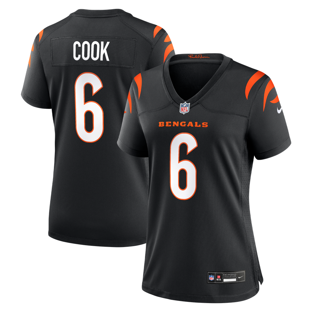Women's Cincinnati Bengals Bryan Cook Black Team Game Jersey