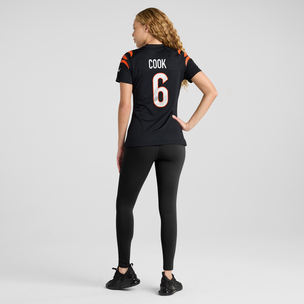 Women's Cincinnati Bengals Bryan Cook Black Team Game Jersey