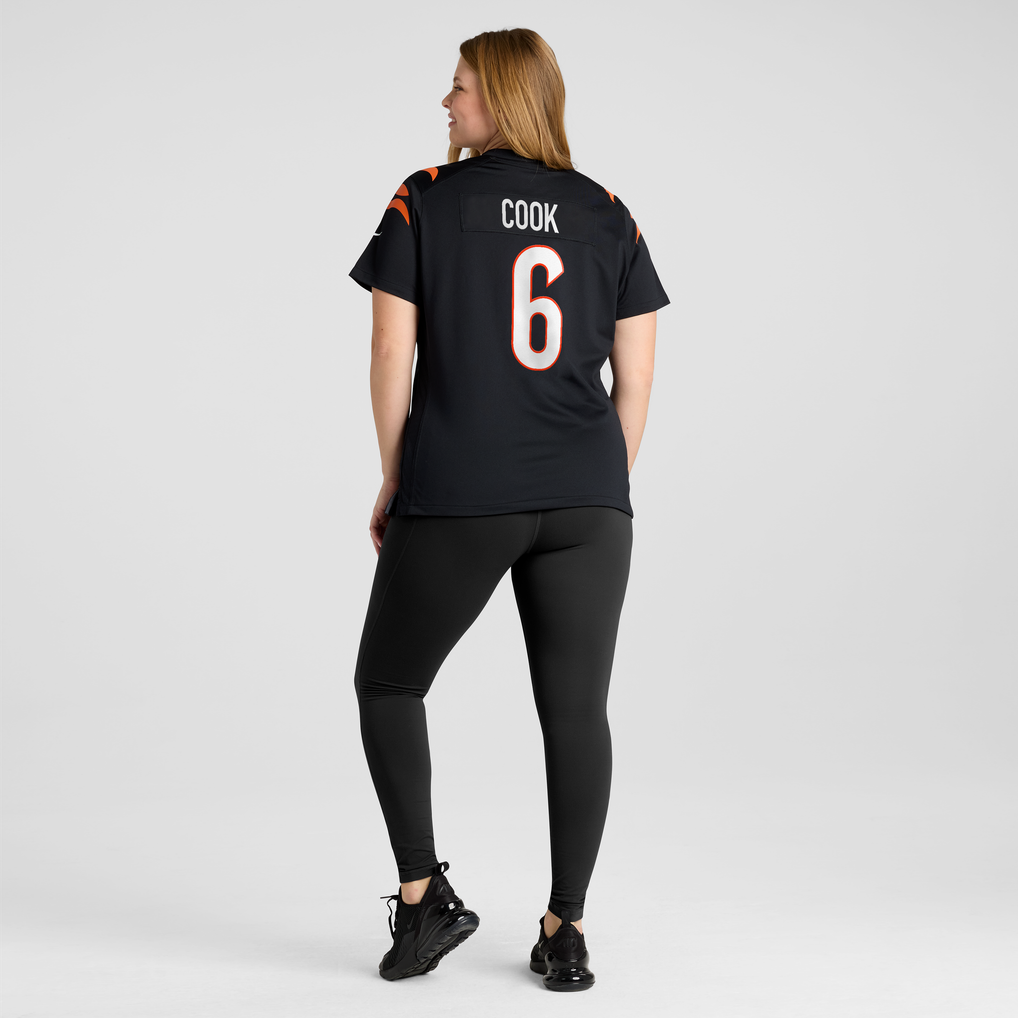 Women's Cincinnati Bengals Bryan Cook Black Team Game Jersey