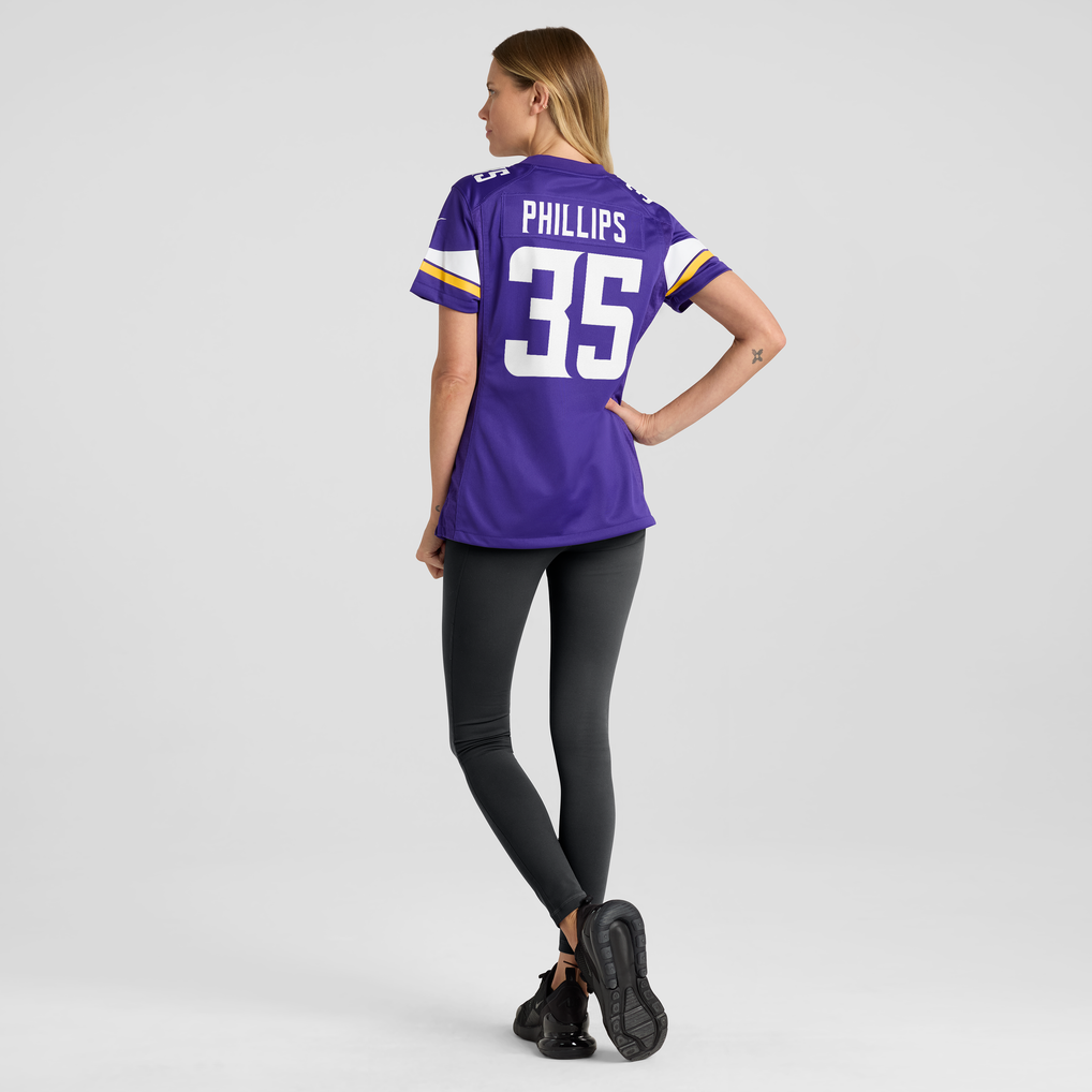 Women's Minnesota Vikings Bryce Phillips Purple Team Game Jersey