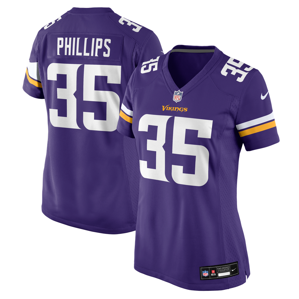 Women's Minnesota Vikings Bryce Phillips Purple Team Game Jersey