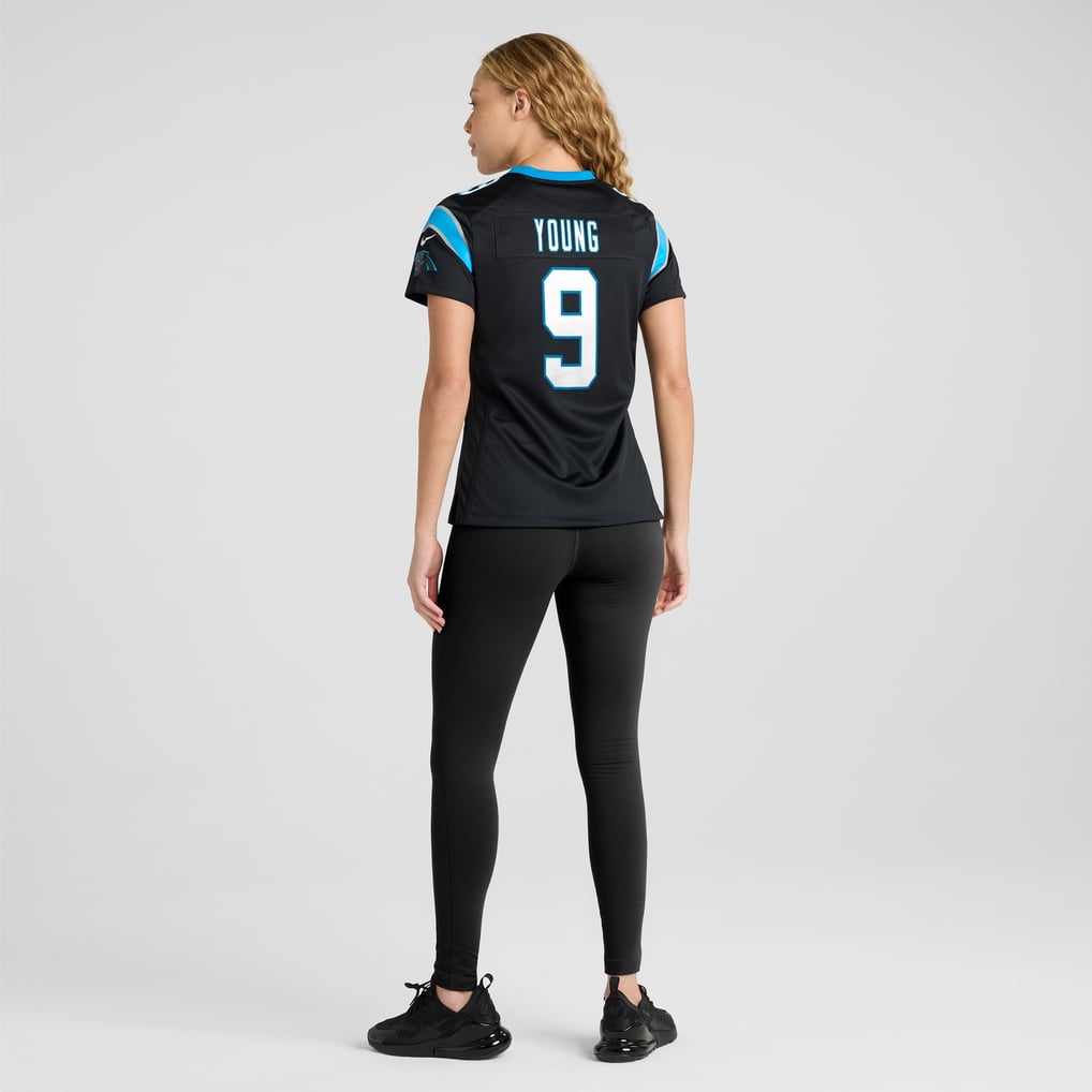 Women's Carolina Panthers Bryce Young Black Team Game Jersey