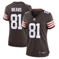 Women's Cleveland Browns Bub Means Brown Team Game Jersey