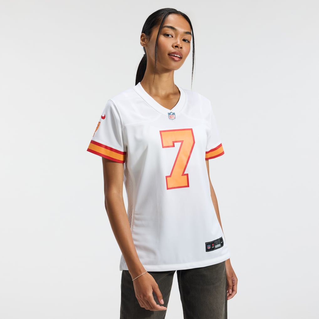 Women's '76 Tampa Bay Buccaneers Bucky Irving White Game Jersey