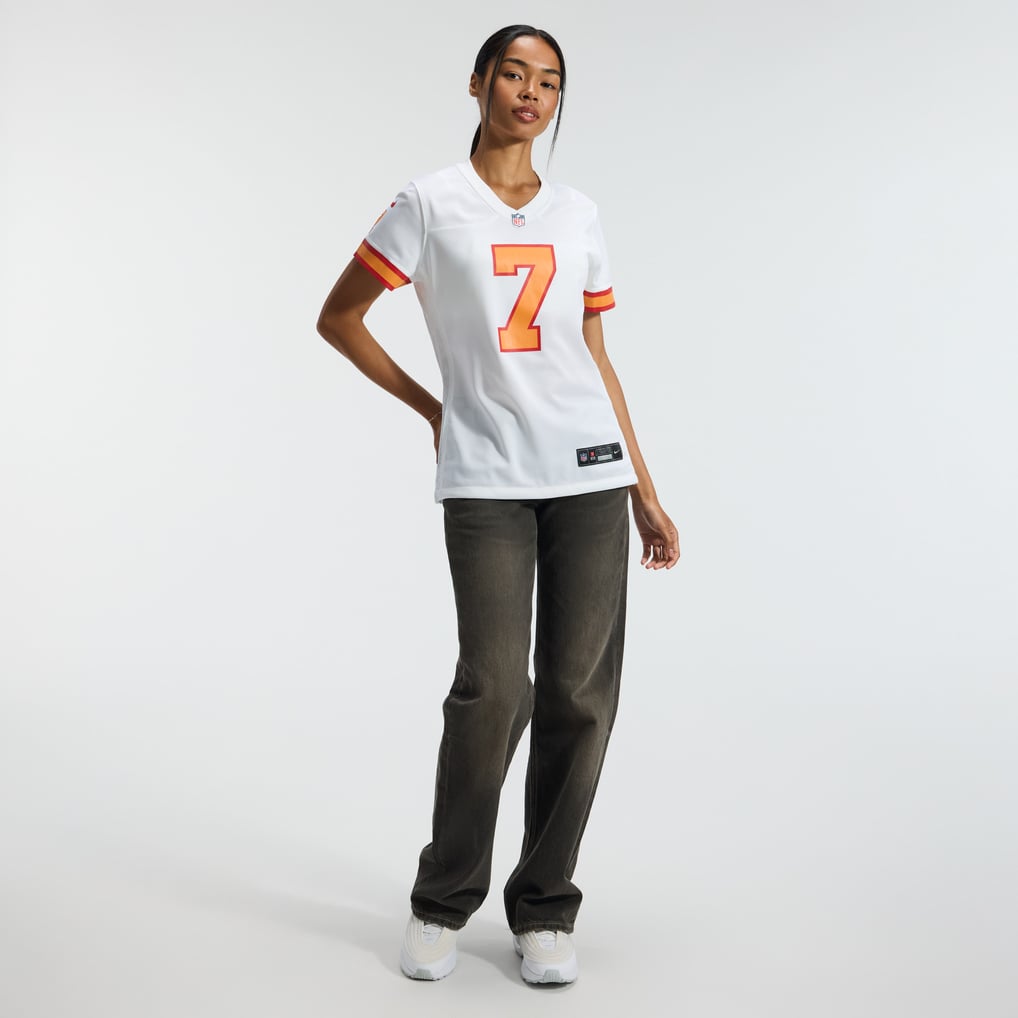 Women's '76 Tampa Bay Buccaneers Bucky Irving White Game Jersey