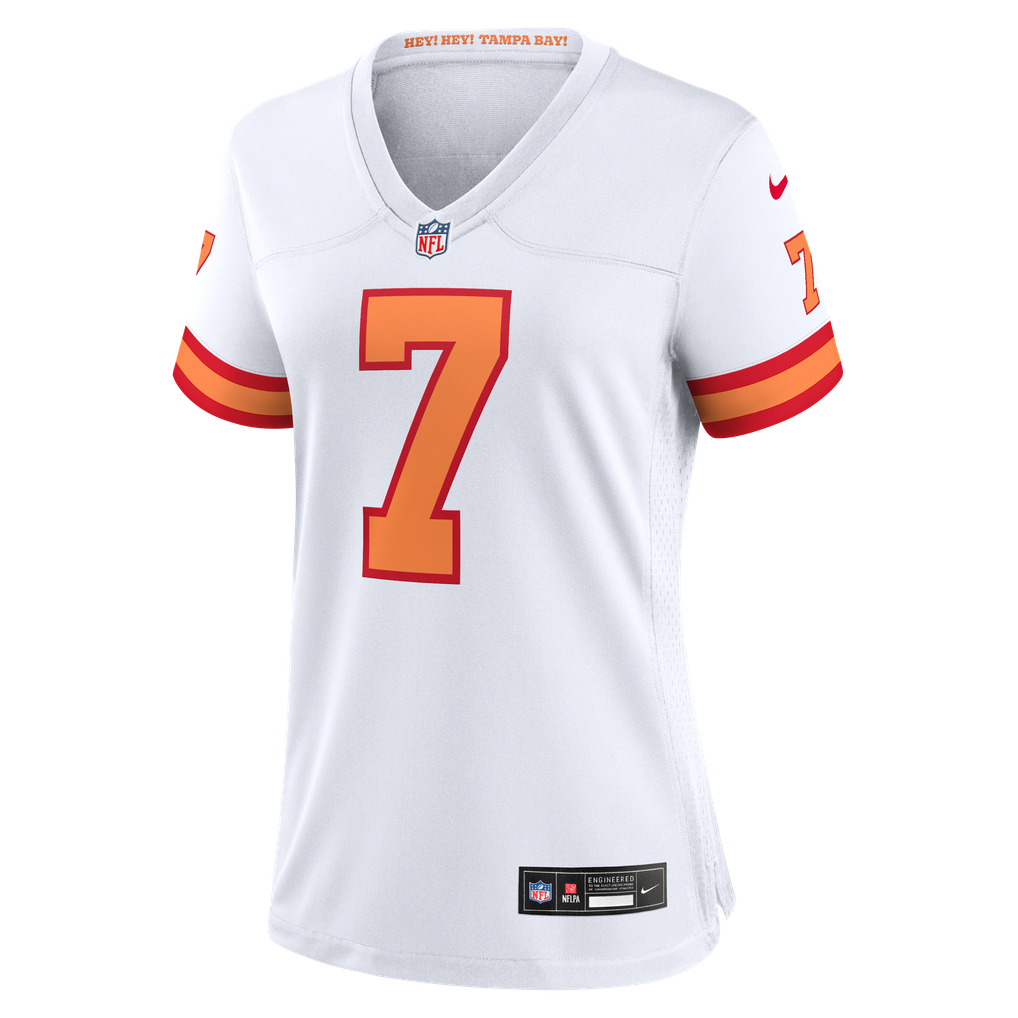 Women's '76 Tampa Bay Buccaneers Bucky Irving White Game Jersey