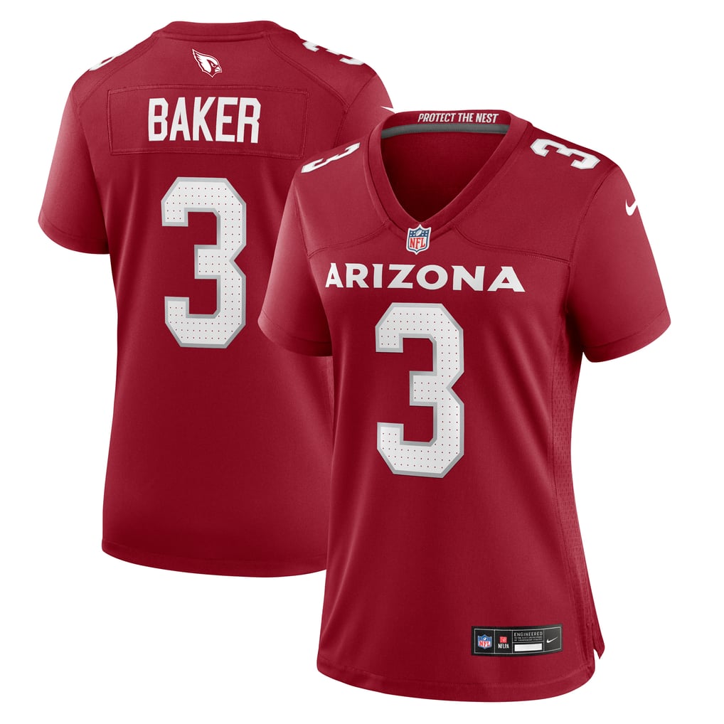 Women's Arizona Cardinals Budda Baker Cardinal Team Game Jersey