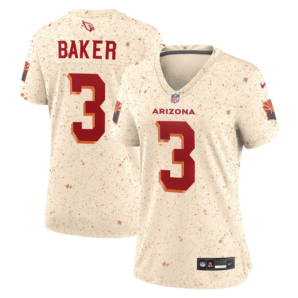 Women's Arizona Cardinals Budda Baker Natural Rivalries Collection Game Jersey