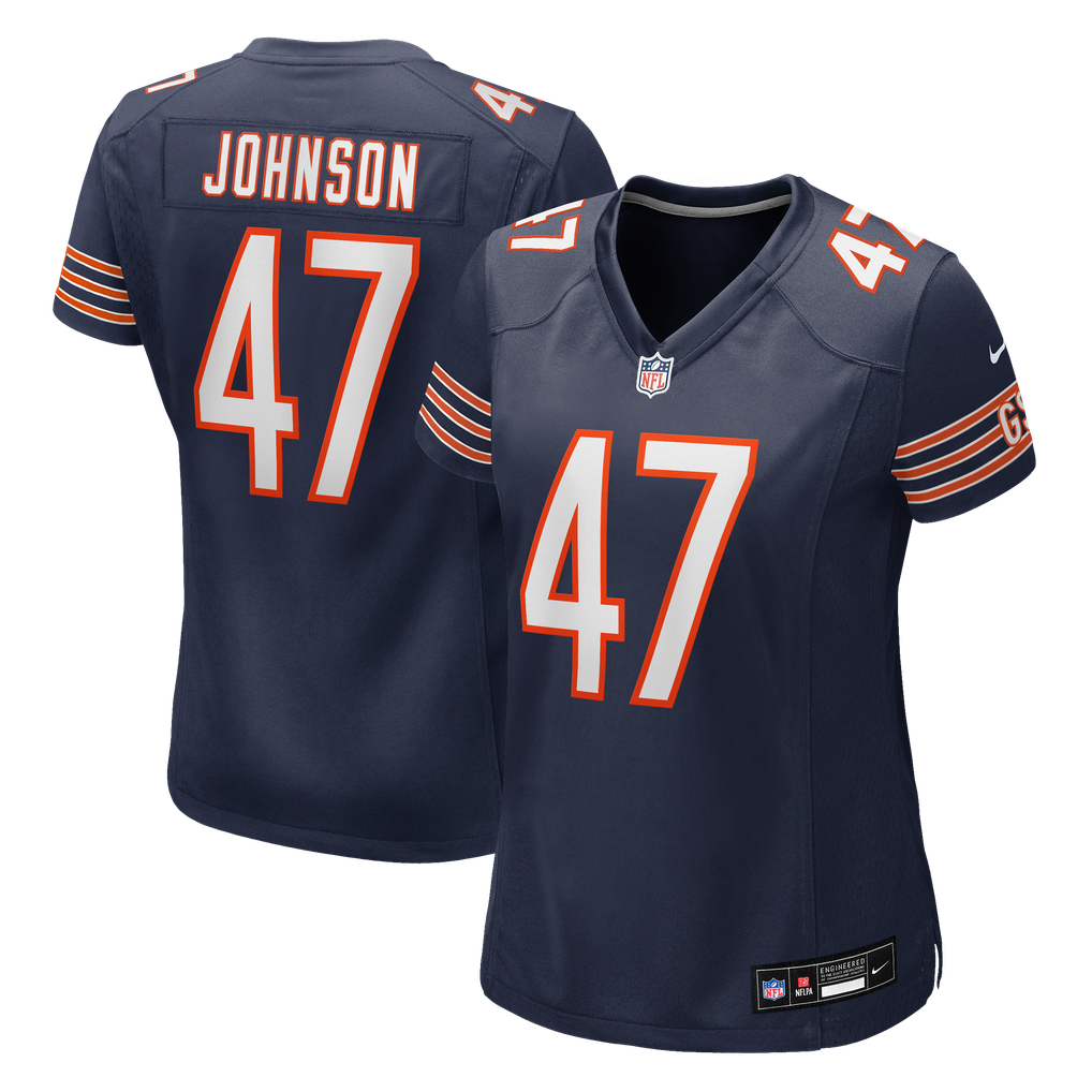 Women's Chicago Bears Buddy Johnson Navy Team Game Jersey