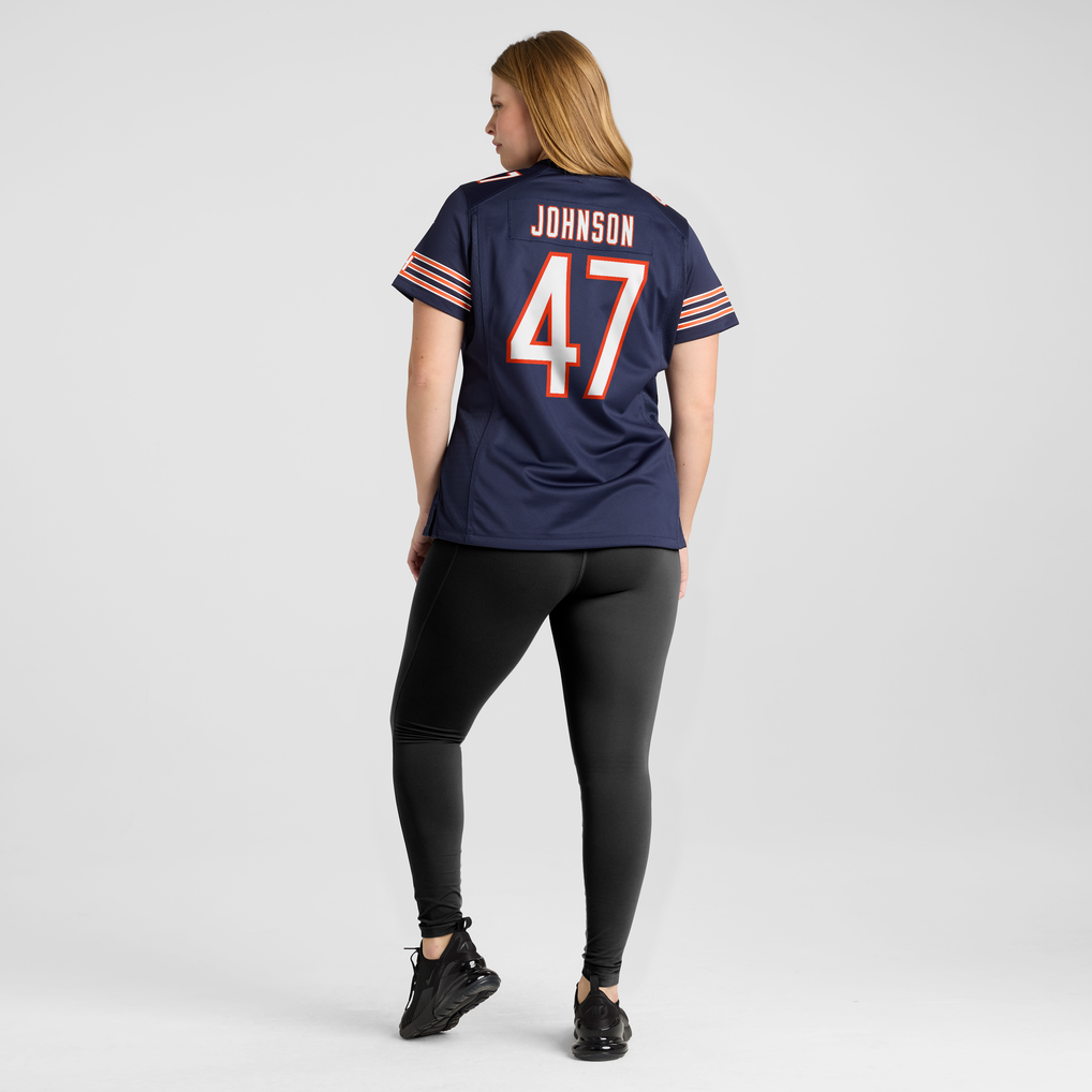 Women's Chicago Bears Buddy Johnson Navy Team Game Jersey