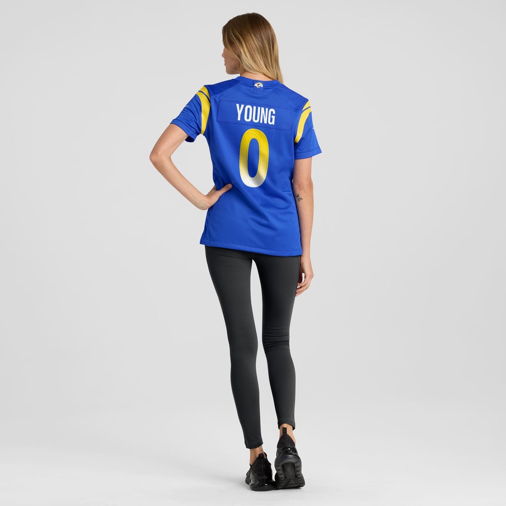Women's Los Angeles Rams Byron Young Royal Home Game Jersey
