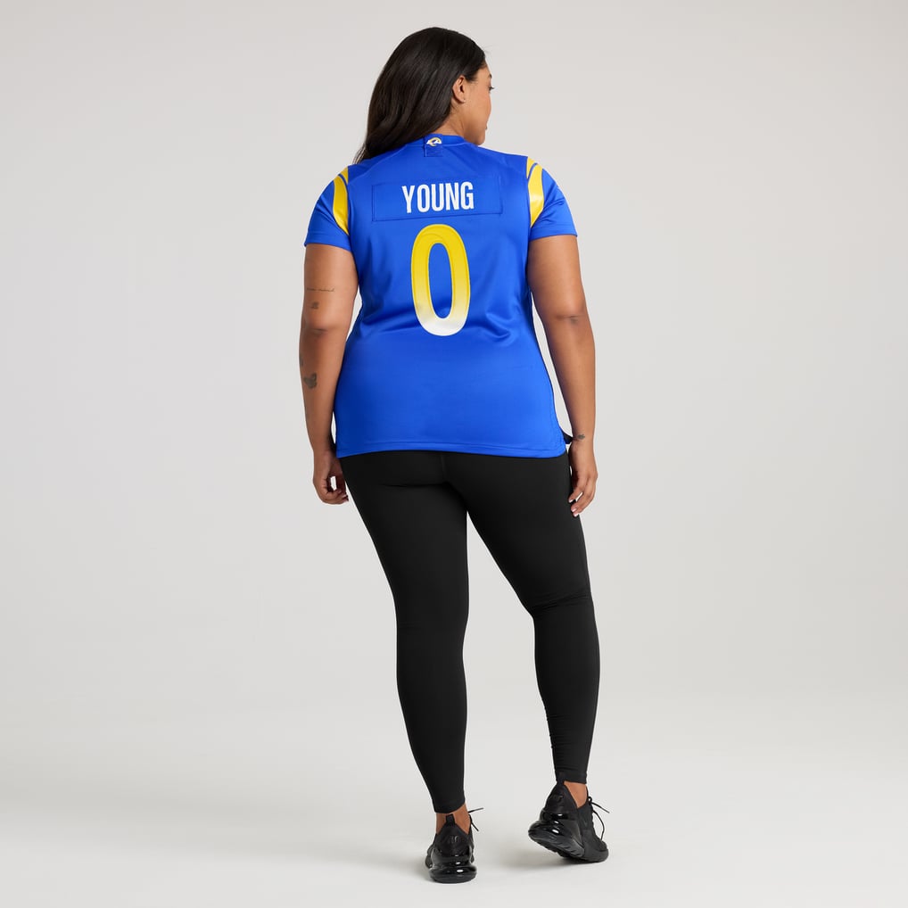 Women's Los Angeles Rams Byron Young Royal Home Game Jersey