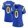 Women's Los Angeles Rams Byron Young Royal Home Game Jersey
