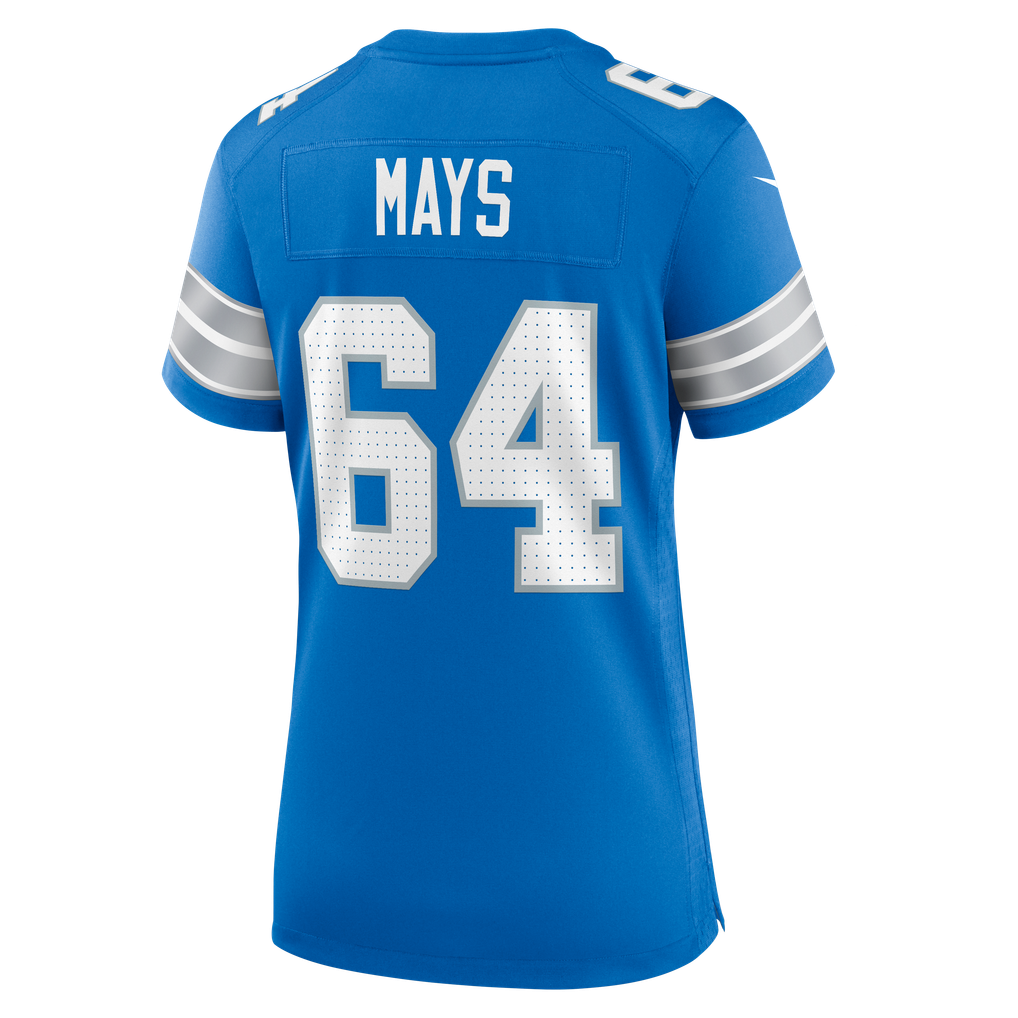 Women's Detroit Lions Cade Mays Blue Team Game Jersey