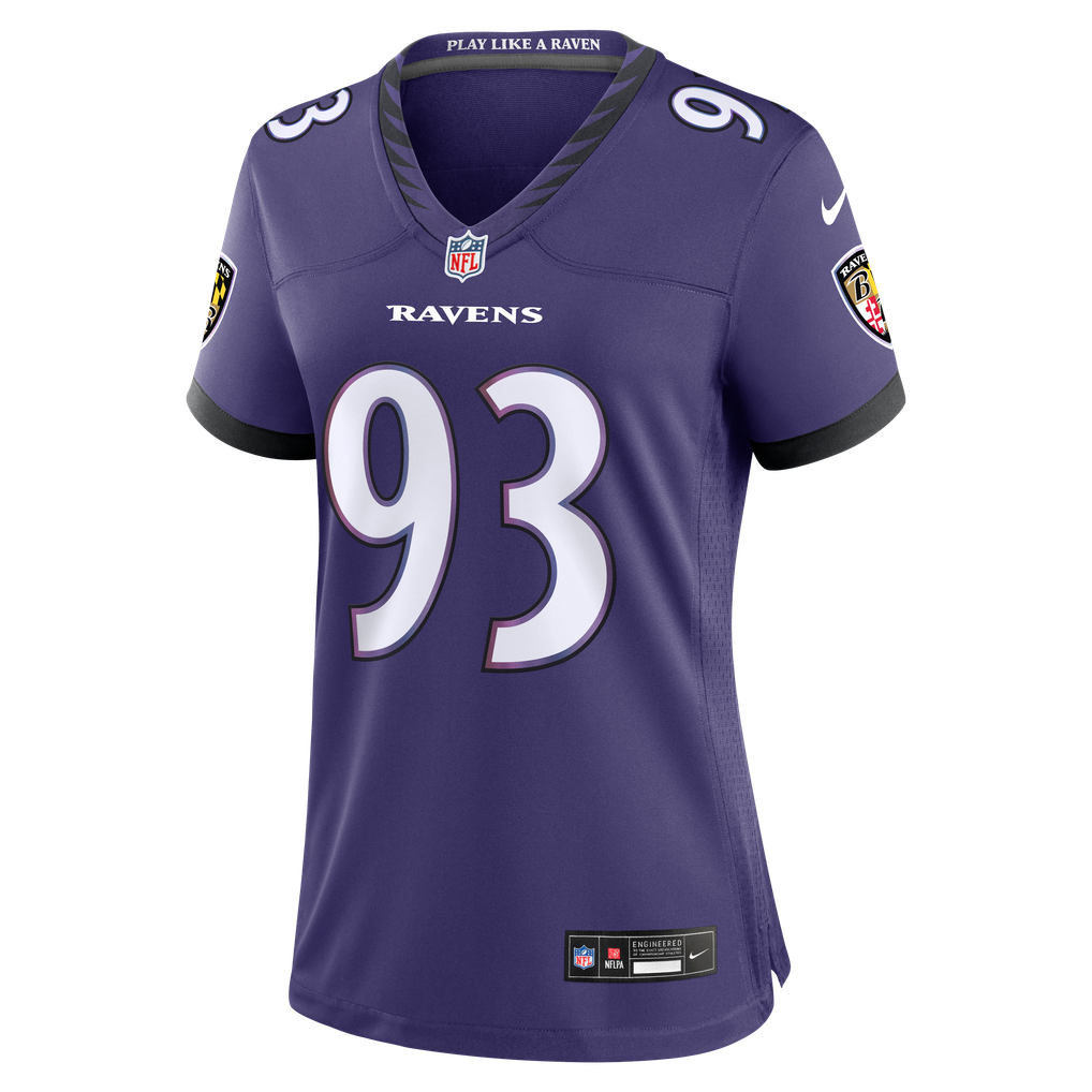 Women's Baltimore Ravens Calais Campbell Purple Team Game Jersey
