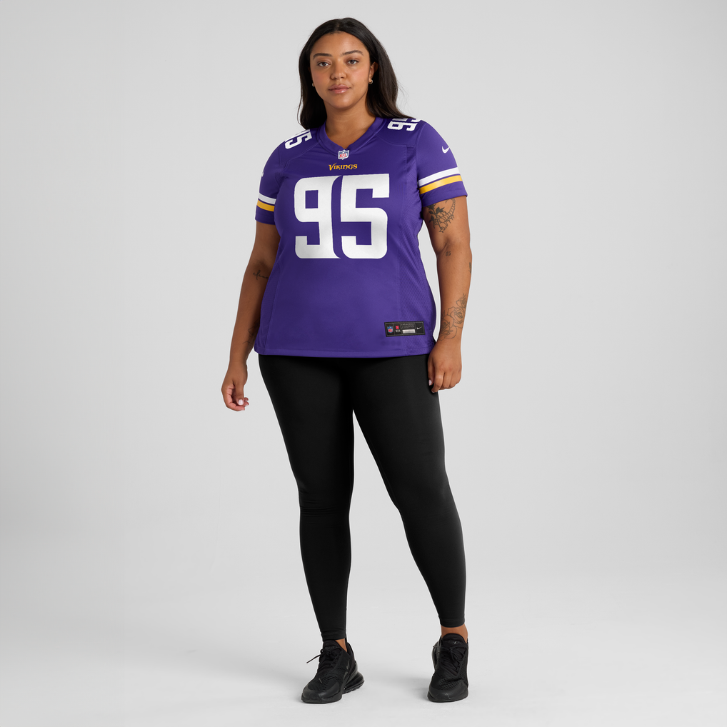 Women's Minnesota Vikings Caleb Banks Purple Team Game Jersey